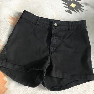High waist black shorts